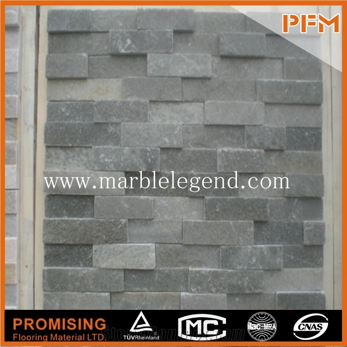 China Grey Slate Cultured Stone for Brick Wall Facade,Facade Stone Cladding,Facade Decoration
