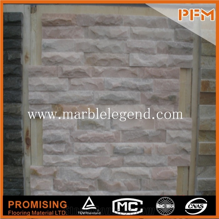 China Pink Slate Cultured Stone