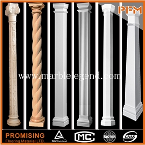 Chinese Hot Sale Natural Marble Stone Column,Fashionable High Quality Marble Roman Column
