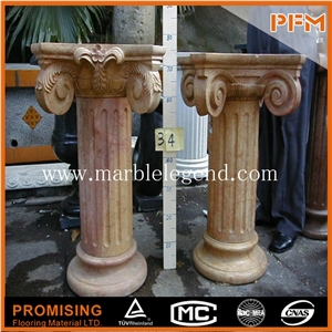 Decorative Gate Marble Pillar,Balustrade and Stone Columns Black Marble Column for Interior