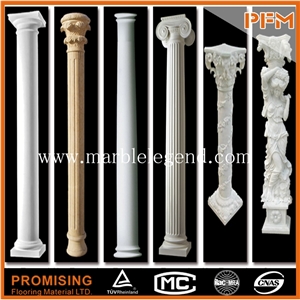 Natural Multicolor Marble Roman Column & Pillar,Ornamental Roman Columns for Sale Decoration Marble Pillar