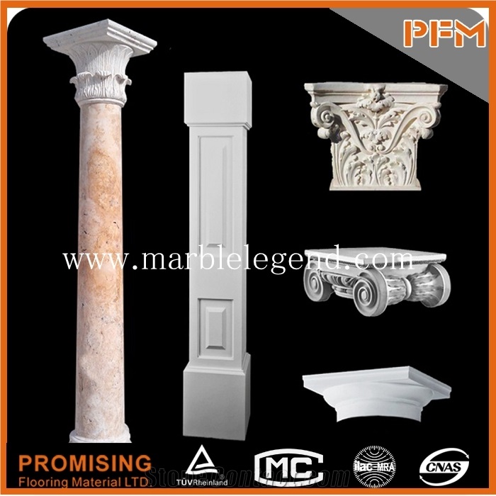 Supplying Brown Marble Column for Hotel