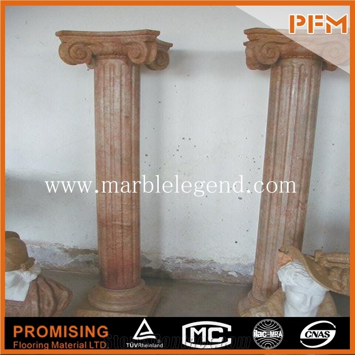 Turkey Yellow Marble Indoor Pillars Interior Decorative Columns,Natural Stone Column
