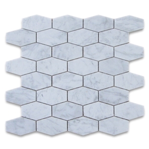 Crema Marfil Marble Basketweave Wall Polished Mosaic Pattern Tiles with White Dot