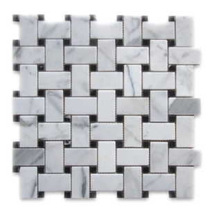 Marble Linear Strips Mosaic Polished