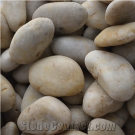 Natural Yellow Pebble Stone Polished