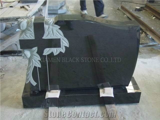 China Black Granite Tombstones,Monuments,Headstones,Gravestone,Russia Style,Monumental Products