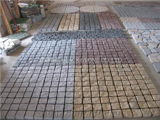G682 Granite Cube Stone,Cobble Stone,Courty Road Pavers,Paving Sets,Floor Covering
