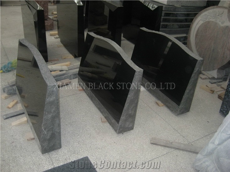 Hebei Black Granite Tombstones,Monuments,Headstones,Gravestone,Russia Style,Monumental Products