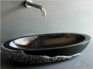 Shanxi Black Granite Bathroom Sinks,Wash Bowls,Pedestal Basins,Vessel Sinks