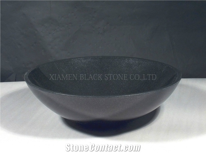 Shanxi Black Granite Bathroom Sinks,Wash Bowls,Pedestal Basins,Vessel Sinks