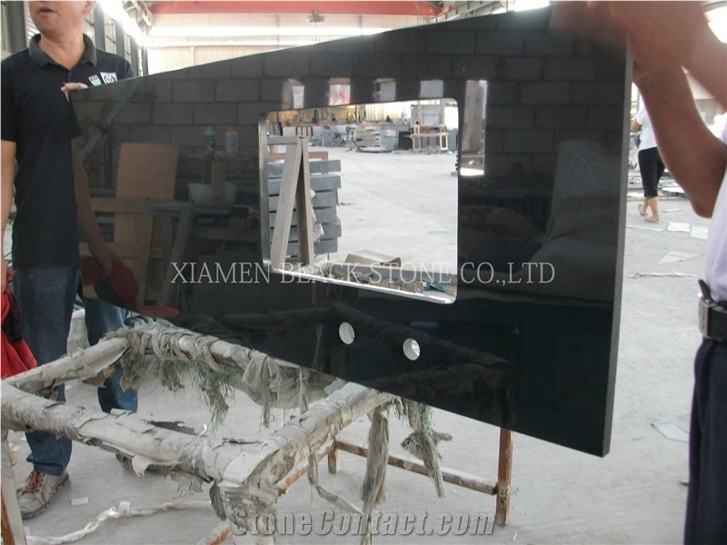 Shanxi Black Granite Countertop,Absolute Black Counter Top,Kitchen Countertops,Custom Countertops
