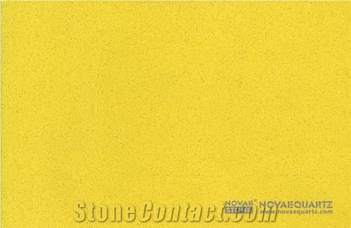 Yellow Engineered Stone Citrus Quartz Stone Slab
