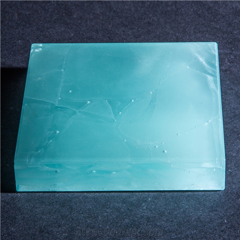 China New Tech Blue Jade Glass Crystallized Onyx Stone Tiles & Slabs