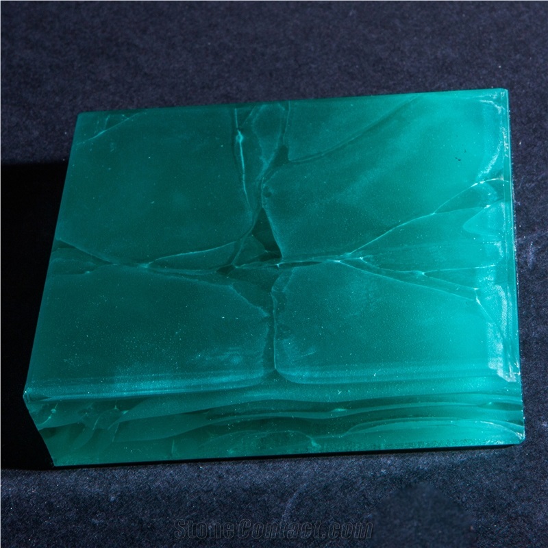 China New Tech Yellow Jade Glass Crystallized Onyx Stone Tiles & Slabs