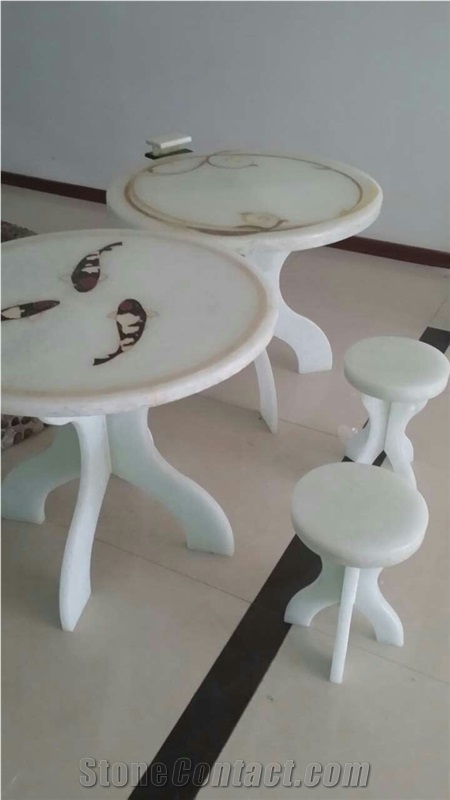 Jade Glass Round Tables