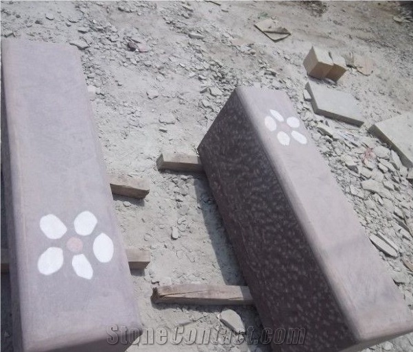 Cheap China Purple Sandstone Cube Stone & Pavers,New Sandstone