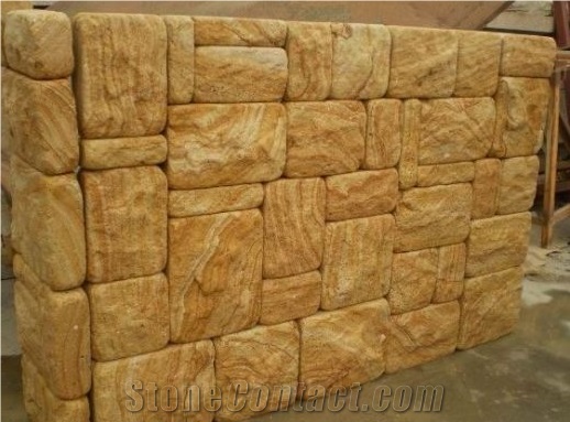 Cheap China Yellow Sandstone Cube Stone