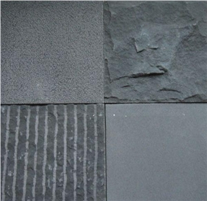 China Black Sandstone Slabs & Tiles