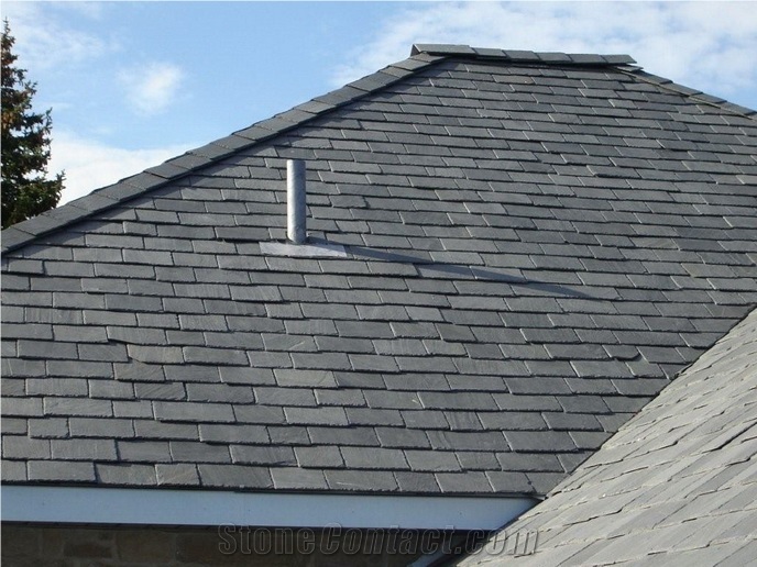 China Black Slate Roof Tiles Coating