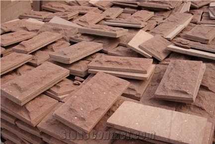 China Green Sandstone Mushroom Stone for Outdoor Walling
