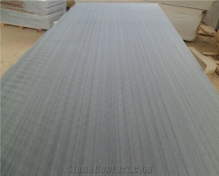 China Grey Wooden Vein Sandstone Tiles & Slabs for Indoor and Outdoor Walling and Flooring