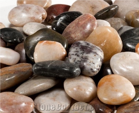 China Multicolor Pebble,River Stone,Striped Pebbles