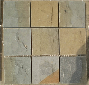 China Multicolor Sandstone Cube Stoned,Paving Sets