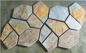 China Multicolor Slate Flagstone Diverway