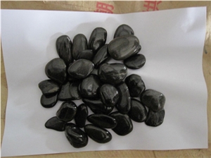 China Natural Black Marble Pebble