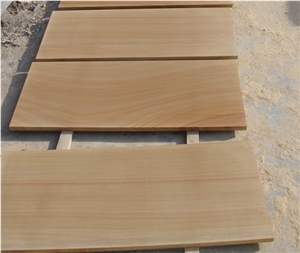 China Natural Yellow Wooden Vein Sandstone Tiles & Slabs