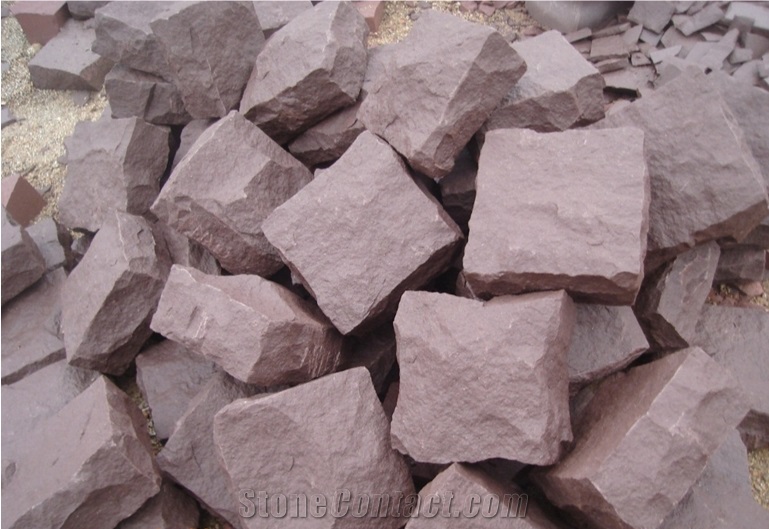 China Purple Dimension Sandstone Tiles & Slabs