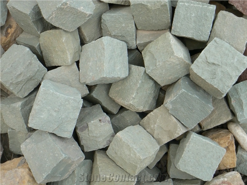 China Purple Hard Sandstone Cube Stone & Cobble Stone