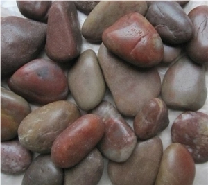 China Red Marble Natural Stone Pebble Stone, Red Marble Pebble & Gravel