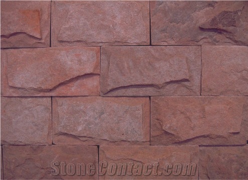 China Red Sandstone Mushroom Stone, Floor Tile