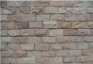 China Red Sandstone Mushroom Stone Wall Covering