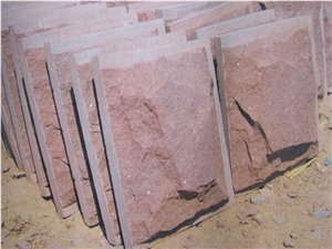 China Red Sandstone Mushroomed Stone for Wall