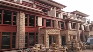 China Red Sandstone,Sandstone Cobbles, Slabs & Tiles