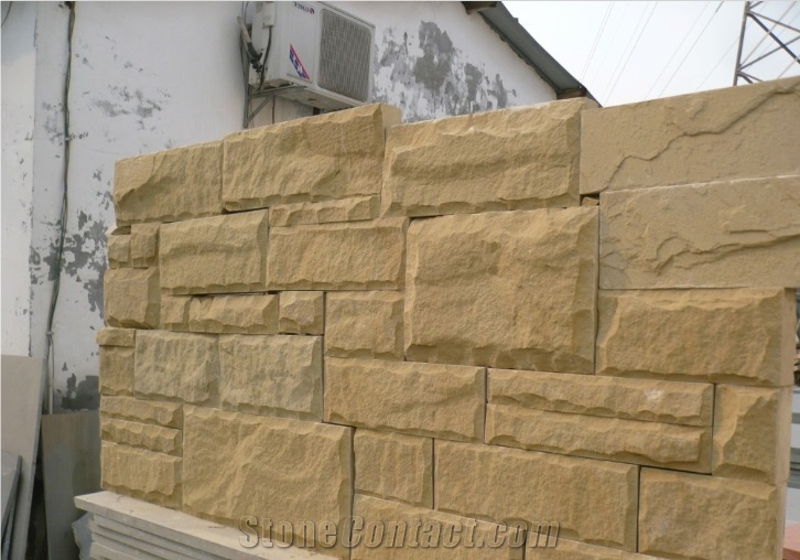 China Sandstone Mushroomed Stone Wall
