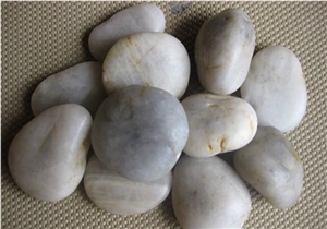 China White Marble Natural Stone Pebble Stone Walkway
