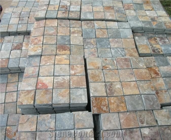 China White Slate Slabs & Tiles, Floor Tiles