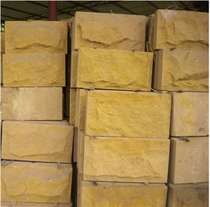 China Yellow Sandstone Mushroom Stone,Paving Stone