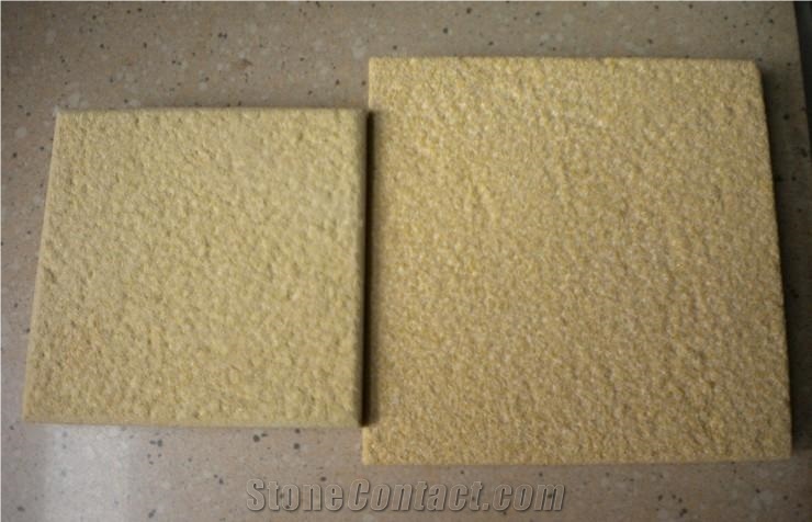 China Yellow Sandstone Pvers, Sandstone Floor Tile, Sandstone Wall Tile