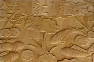 Chinese Natural Sandstone Table,Yellow Sandstone Sandstone