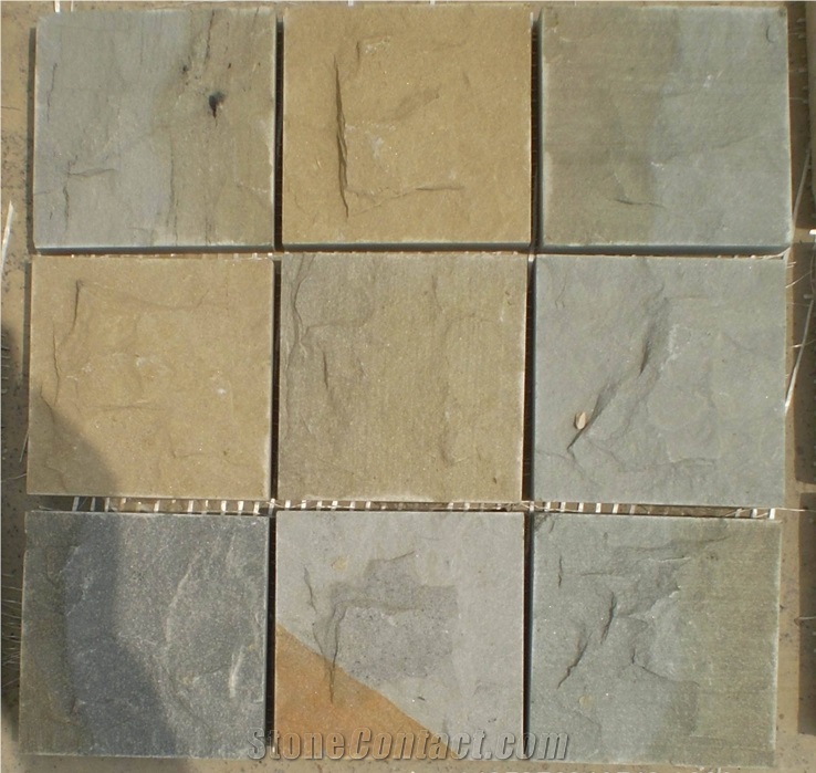 Double Color Sandstone Pavers,China Yellow Sandstone Floor Covering