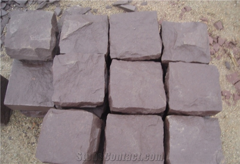Hot Sale China Purple Sandstone Cube Stone & Pavers,Best–Sell Sandstone