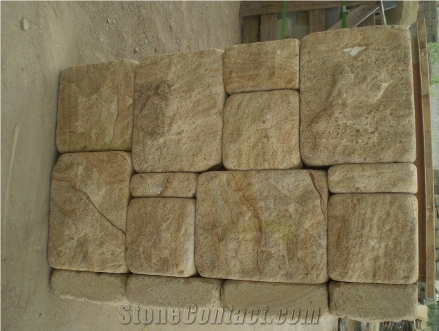 Yellow Sandstone,Natural Stone,China Stone,Sandstone Cube Stone