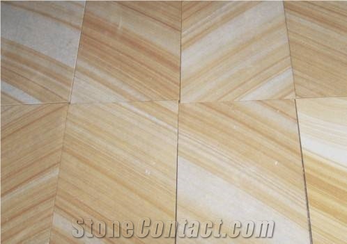 Yellow Wooden Vein Sandstone,Stone Tiles,Slabs,Floor Tiles,Wall Tiles