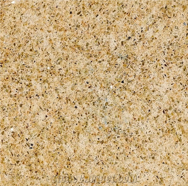 Quartz Stone in Jasmine Gold Color