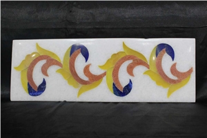 Border Inlay Work with Mother Of Pearl and Semi Precious Stones